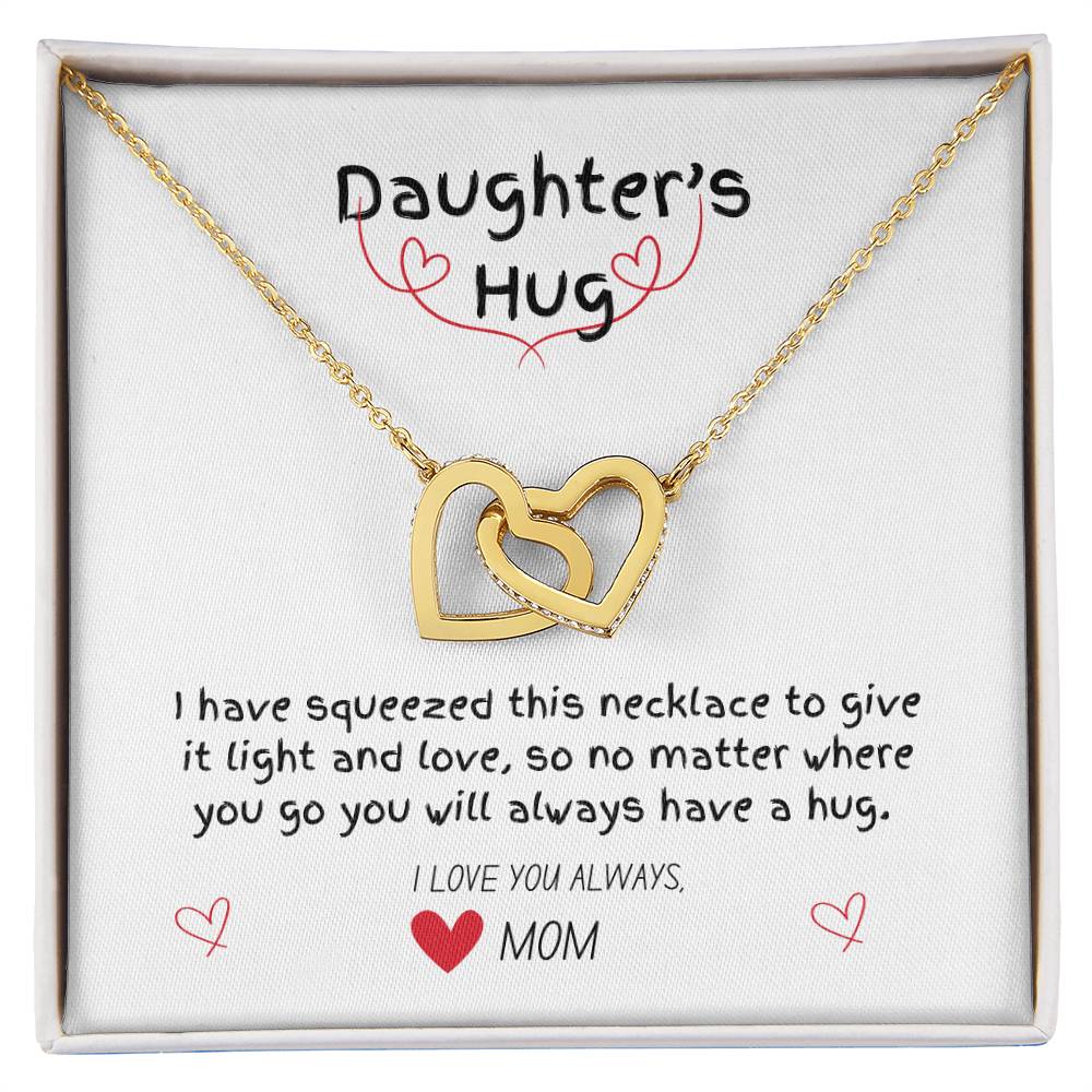 Daughter's Hug Interlocking Hearts Necklace