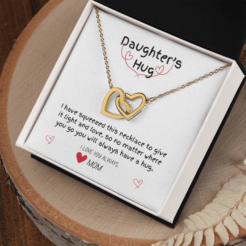 Daughter's Hug Interlocking Hearts Necklace