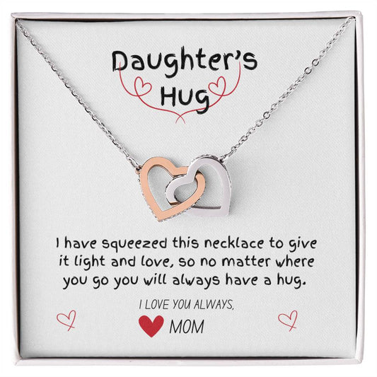 Daughter's Hug Interlocking Hearts Necklace