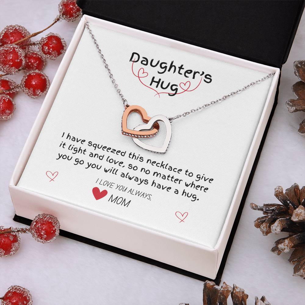 Daughter's Hug Interlocking Hearts Necklace