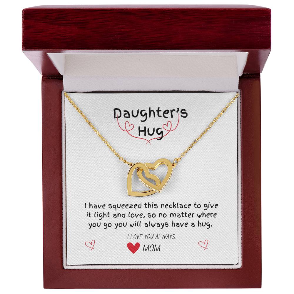 Daughter's Hug Interlocking Hearts Necklace