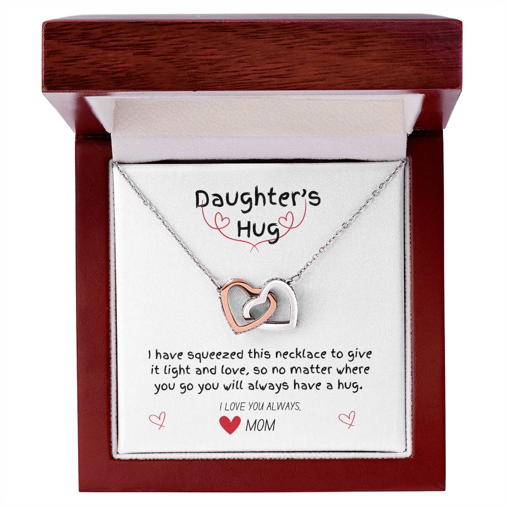 Daughter's Hug Interlocking Hearts Necklace