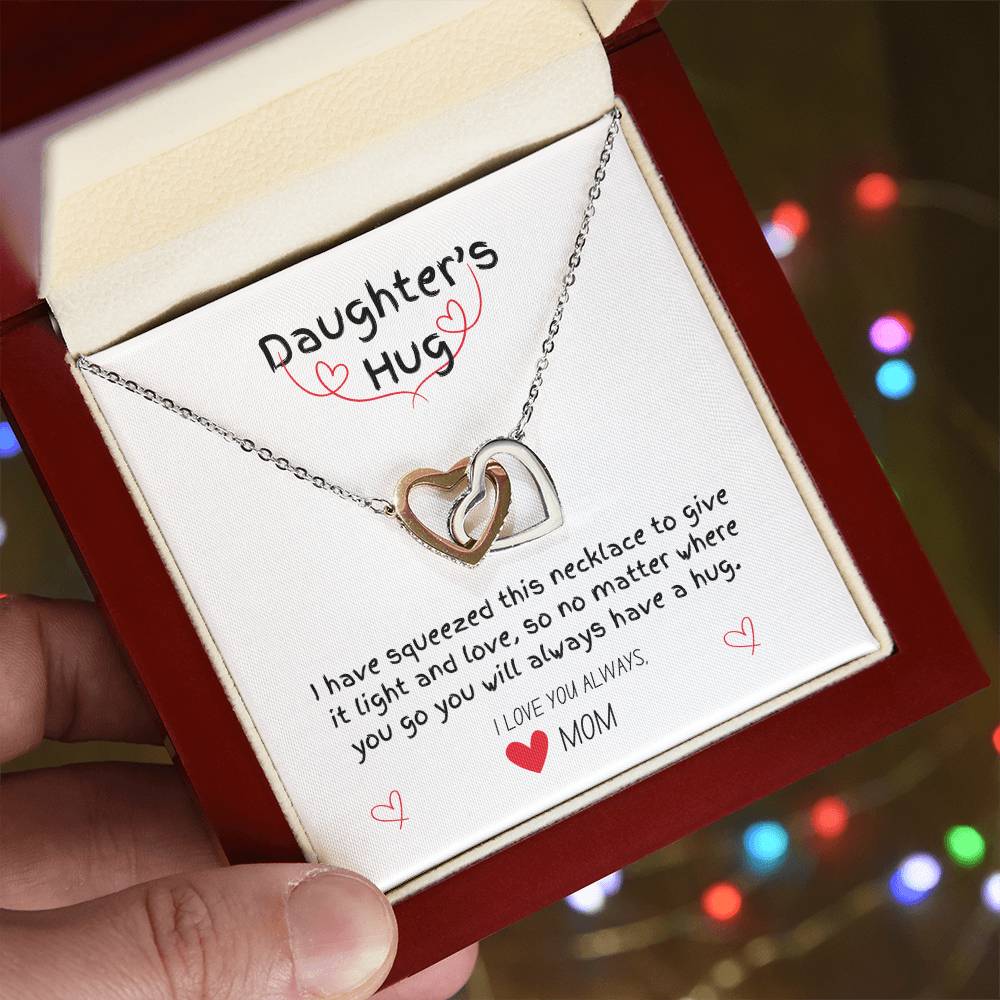 Daughter's Hug Interlocking Hearts Necklace